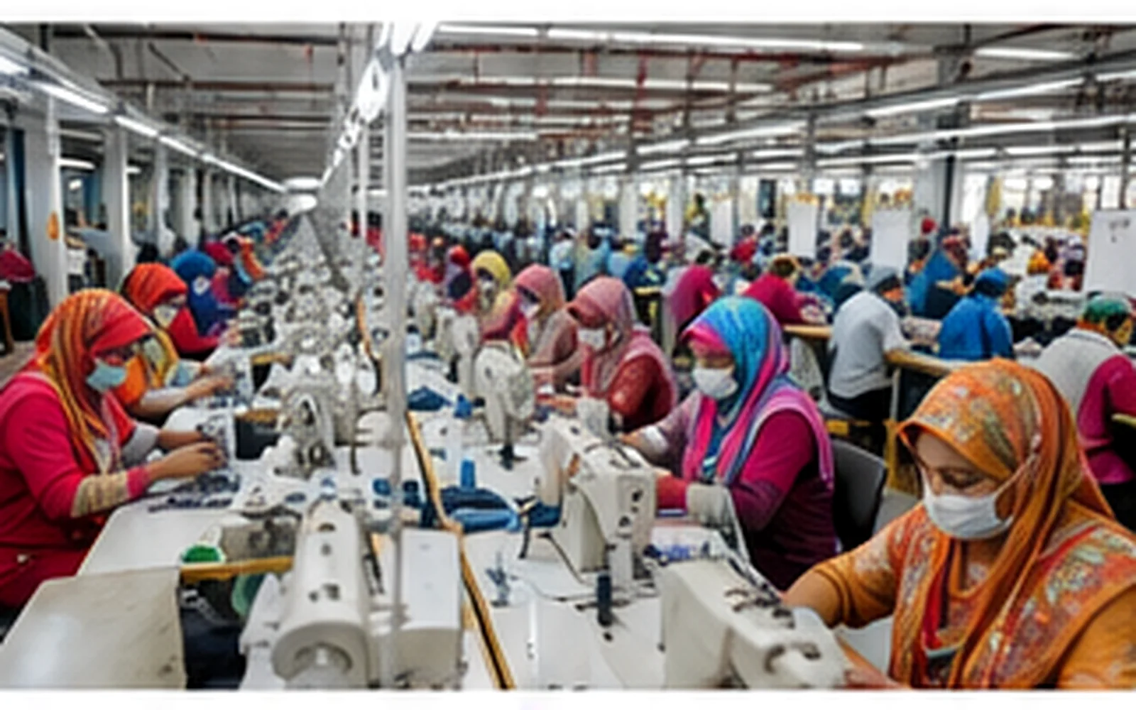 Textile production representing factory closures, new investment and employment transition in Bangladesh.