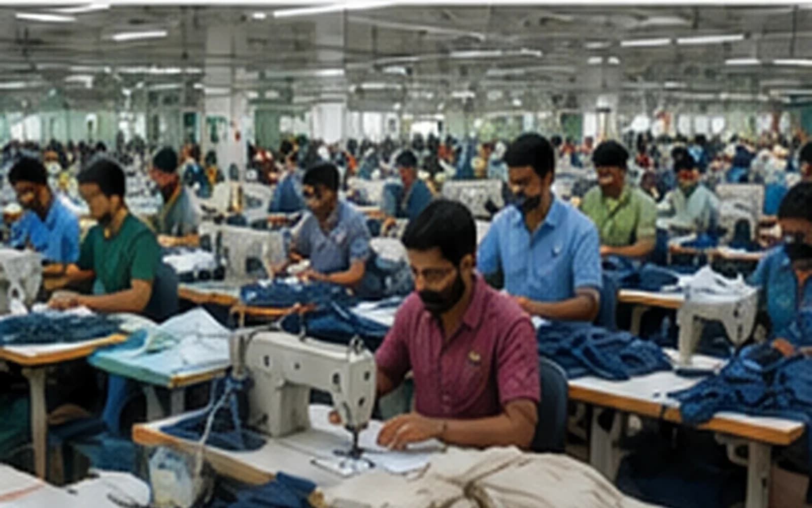 Editorial view of a busy apparel production floor representing the six textile and apparel developments covered in Week 30.
